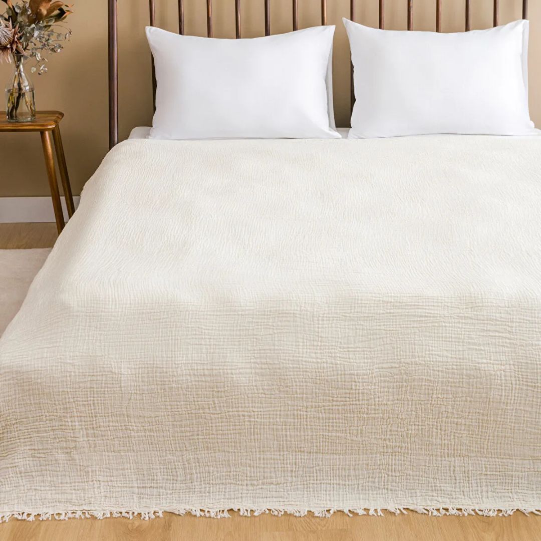 CloudLite™ Muslin Blanket Ecru
