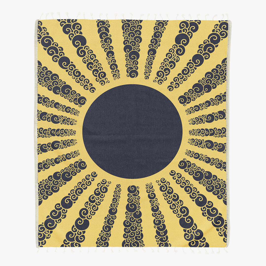 Golden Hour Large - Organic Turkish Cotton Beach Towel | Feshka