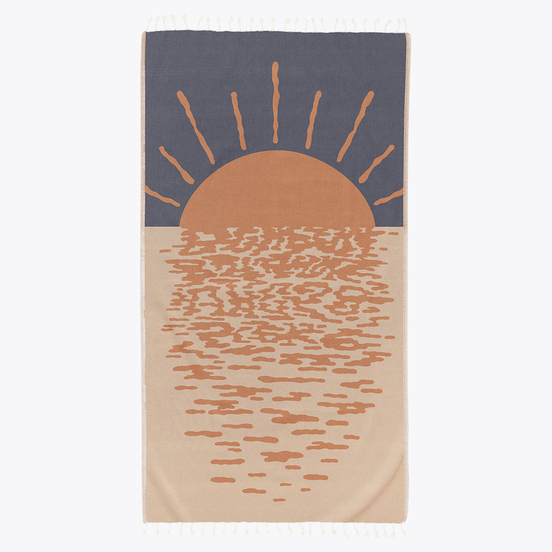 Sunset Lover - Organic Turkish Cotton Beach Towel | Feshka