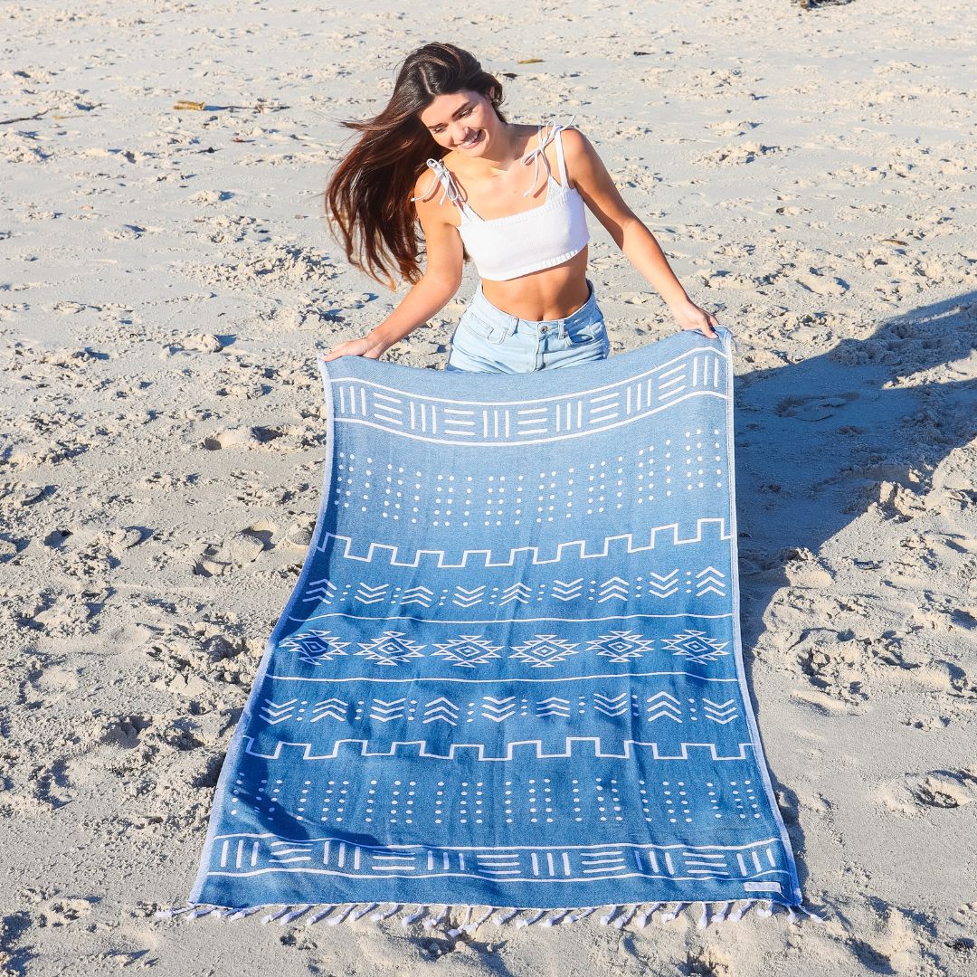 Pathfinder - Organic Turkish Cotton Beach Towel | Feshka