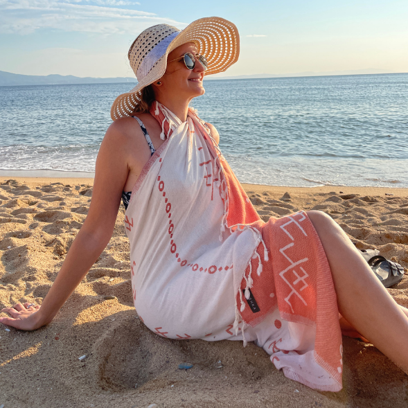 Original Turkish Towels - Organic Turkish Cotton Beach Towel | Feshka