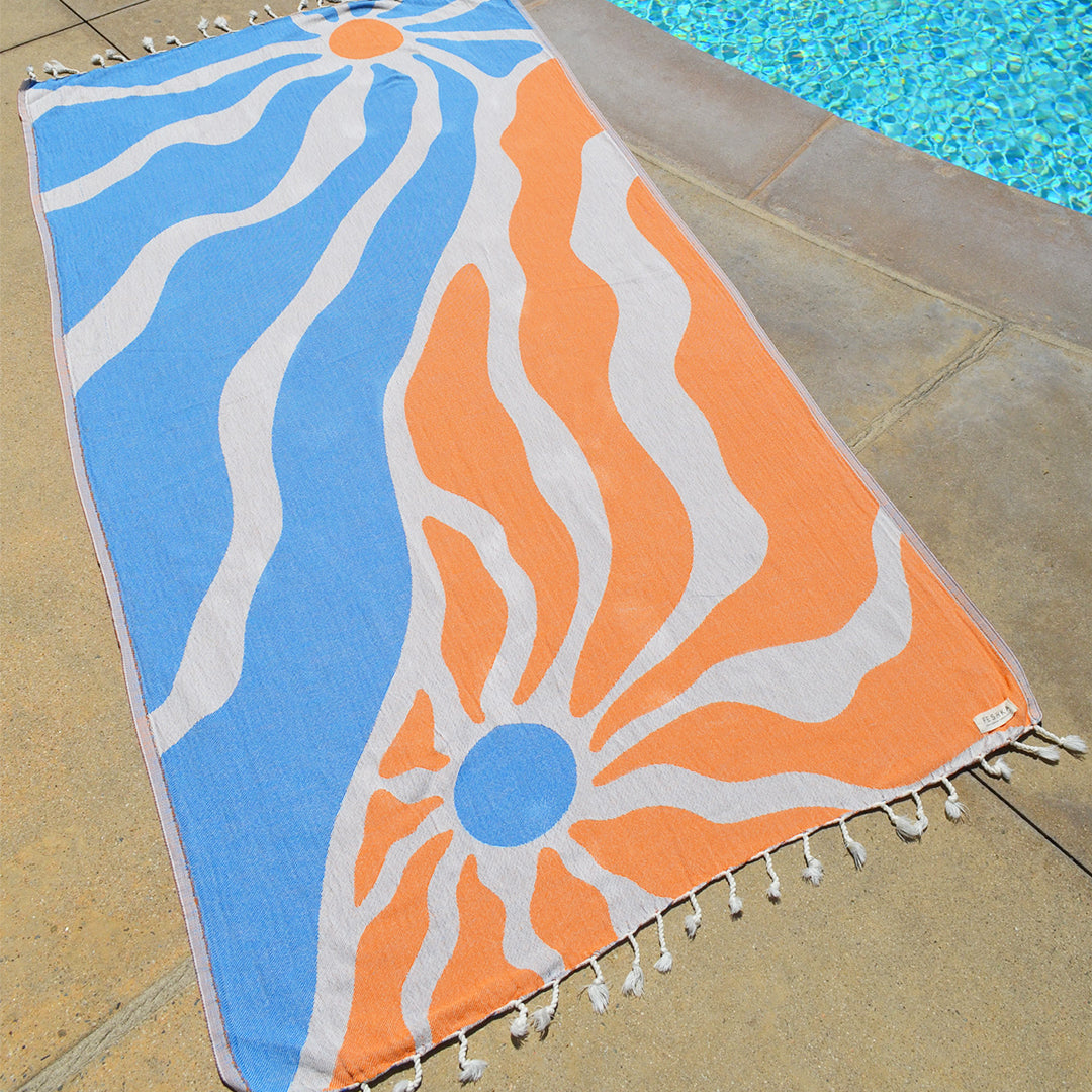 Synergy - Organic Turkish Cotton Beach Towel | Feshka