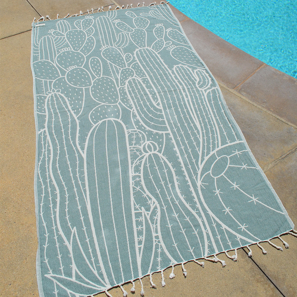 Saguaro - Organic Turkish Cotton Beach Towel | Feshka
