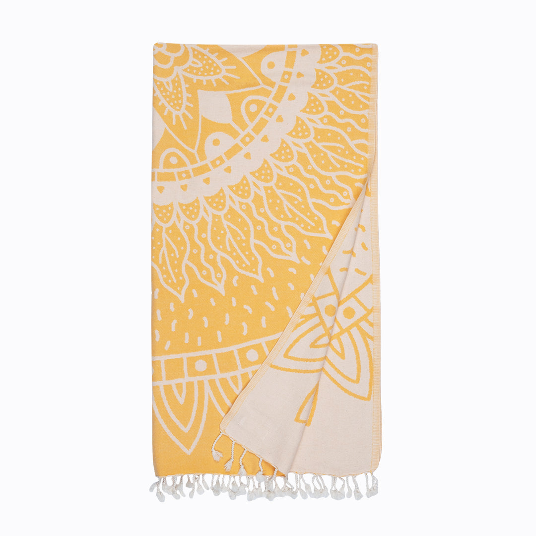 Sunflower - Organic Turkish Cotton Beach Towel | Feshka