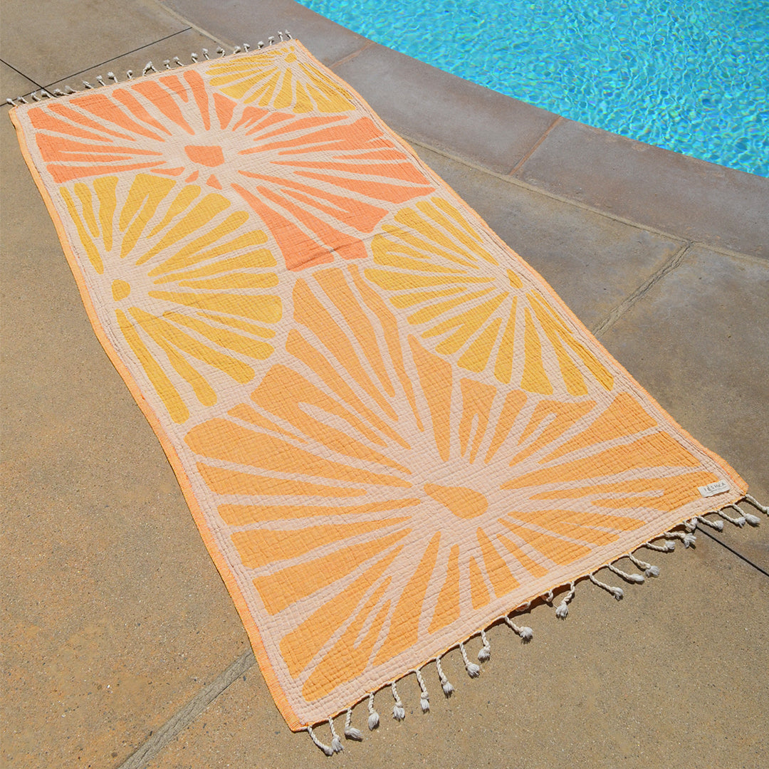 Summer Solstice - Organic Turkish Cotton Beach Towel | Feshka