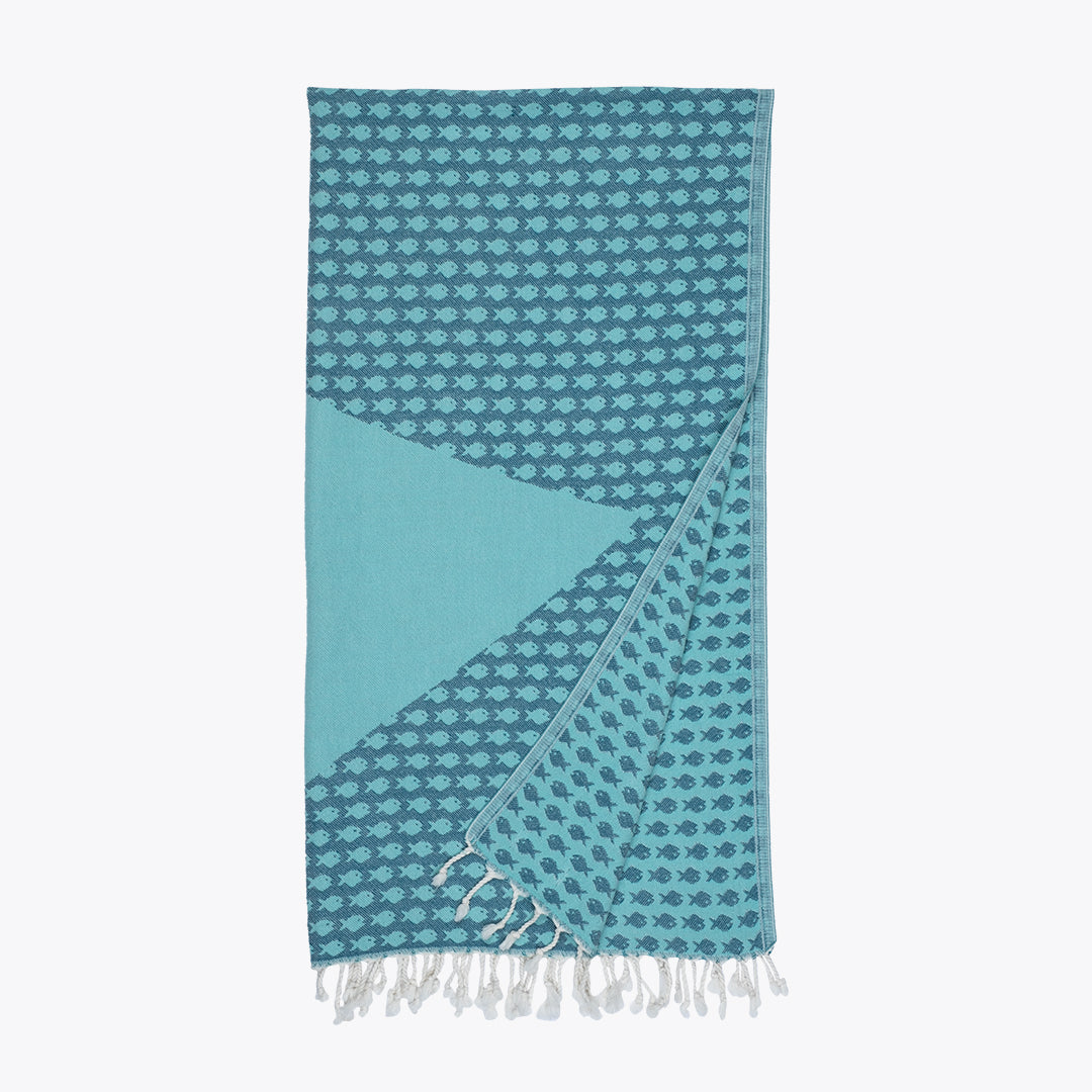 Big Fish - Organic Turkish Cotton Beach Towel | Feshka