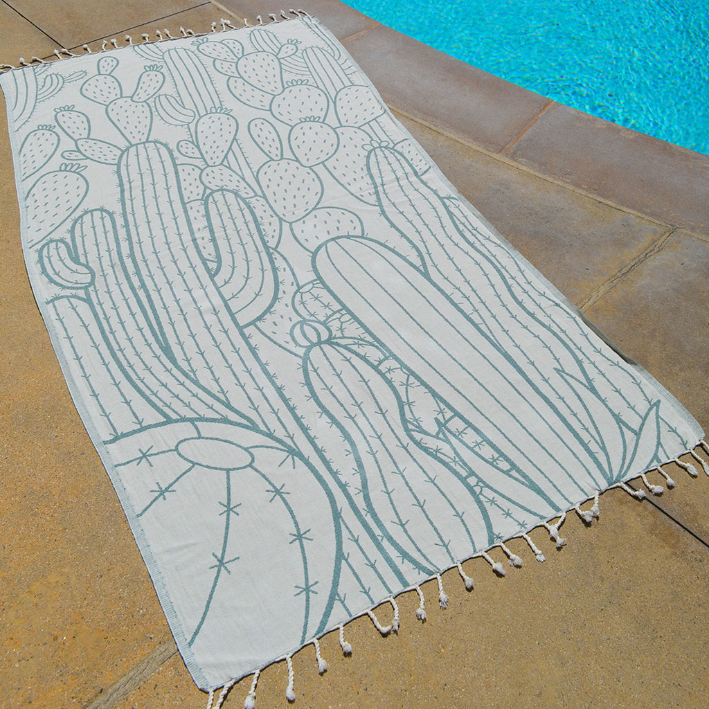 Saguaro - Organic Turkish Cotton Beach Towel | Feshka