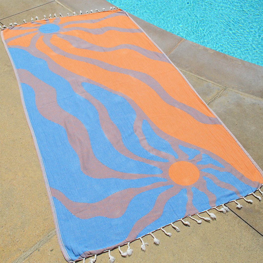 Synergy - Organic Turkish Cotton Beach Towel | Feshka