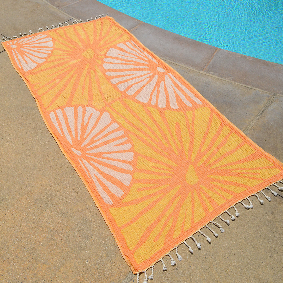 Summer Solstice - Organic Turkish Cotton Beach Towel | Feshka