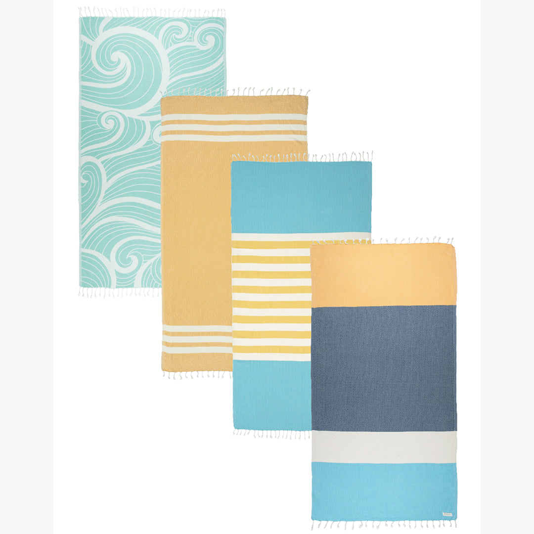 Coastal Bundle - Organic Turkish Cotton Beach Towel | Feshka