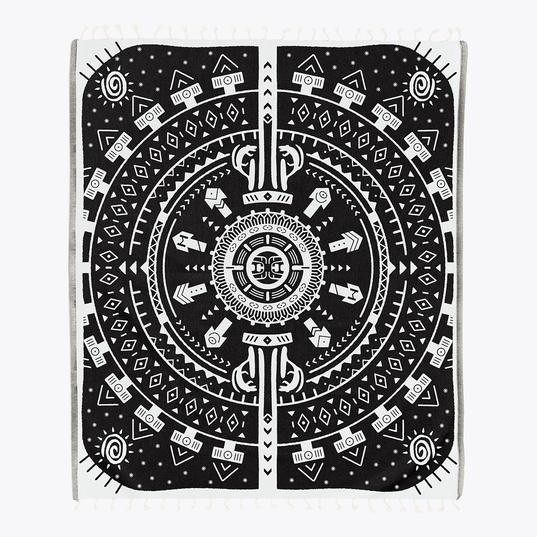 Göbekli Tepe Large - Organic Turkish Cotton Beach Towel | Feshka