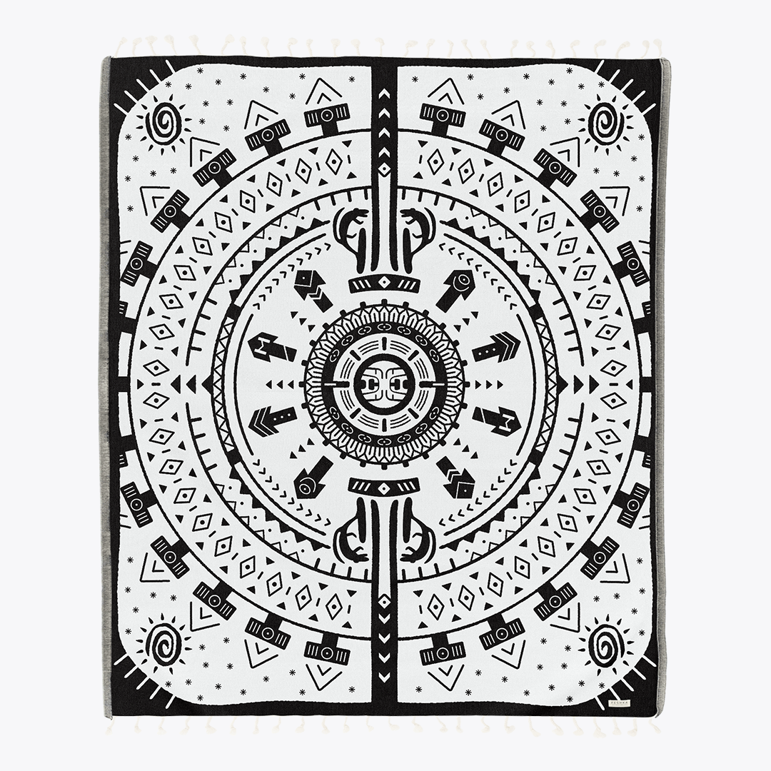 Göbekli Tepe Large - Organic Turkish Cotton Beach Towel | Feshka