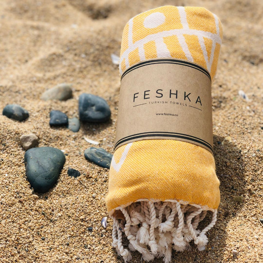 Original Turkish Towels - Organic Turkish Cotton Beach Towel | Feshka