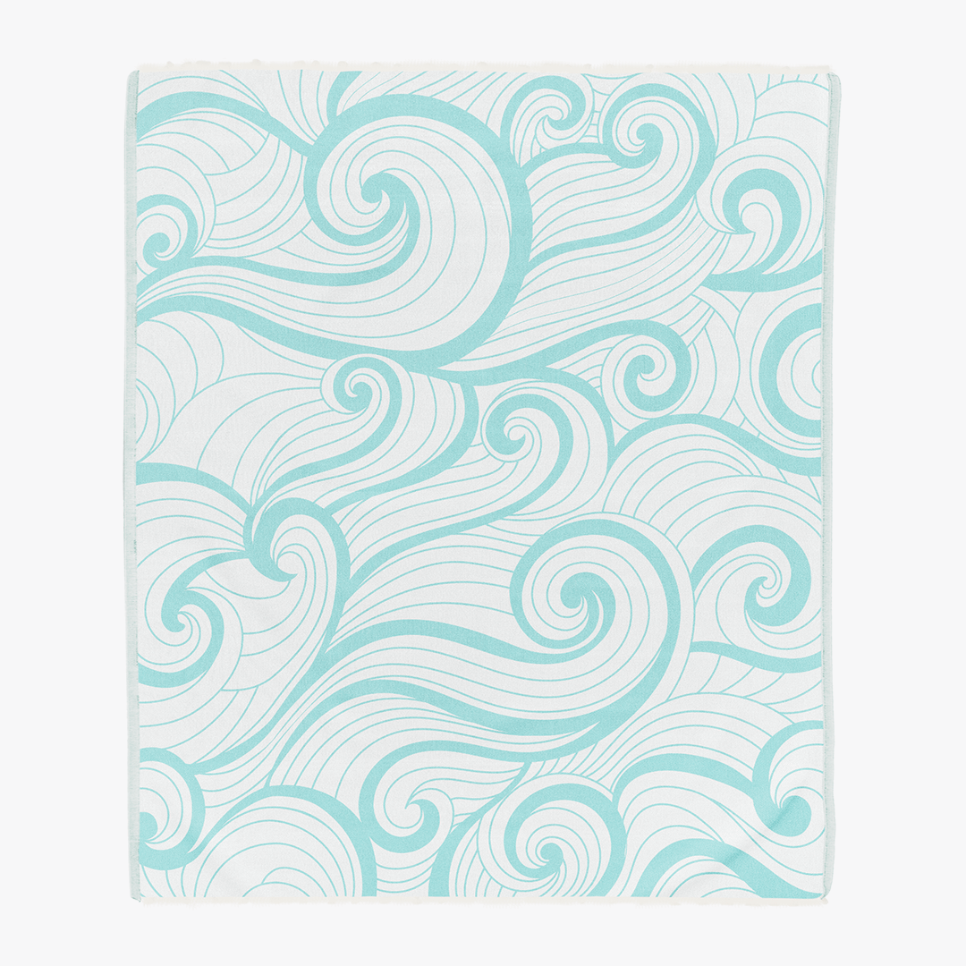 Summer Waves Large - Organic Turkish Cotton Beach Towel | Feshka