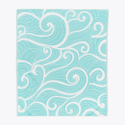 Summer Waves Large - Organic Turkish Cotton Beach Towel | Feshka