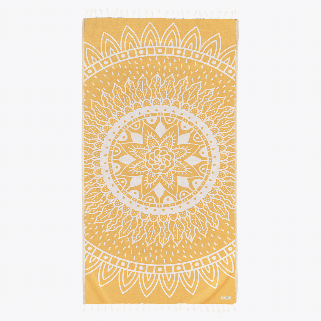 Sunflower - Organic Turkish Cotton Beach Towel | Feshka