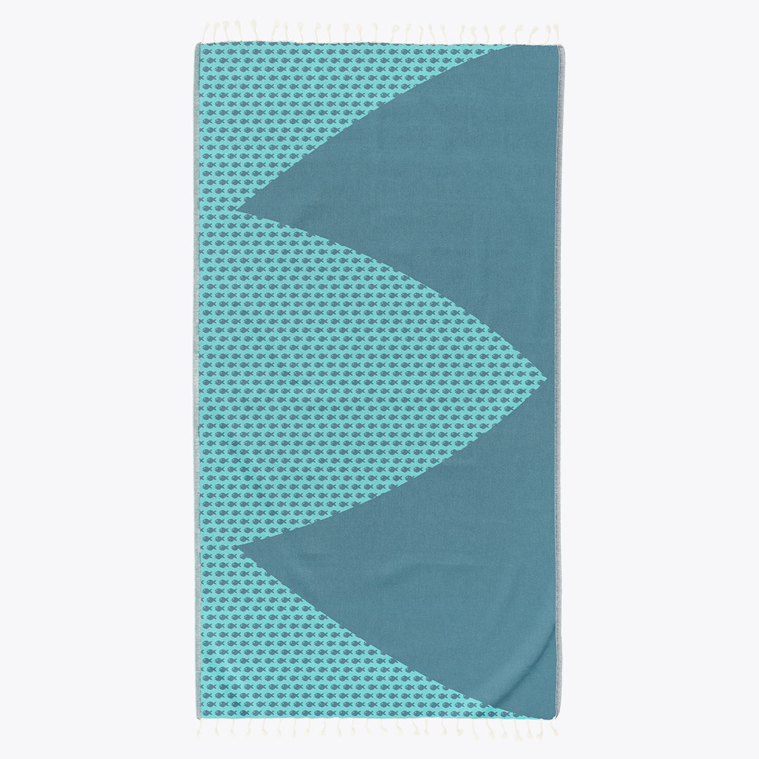 Big Fish - Organic Turkish Cotton Beach Towel | Feshka