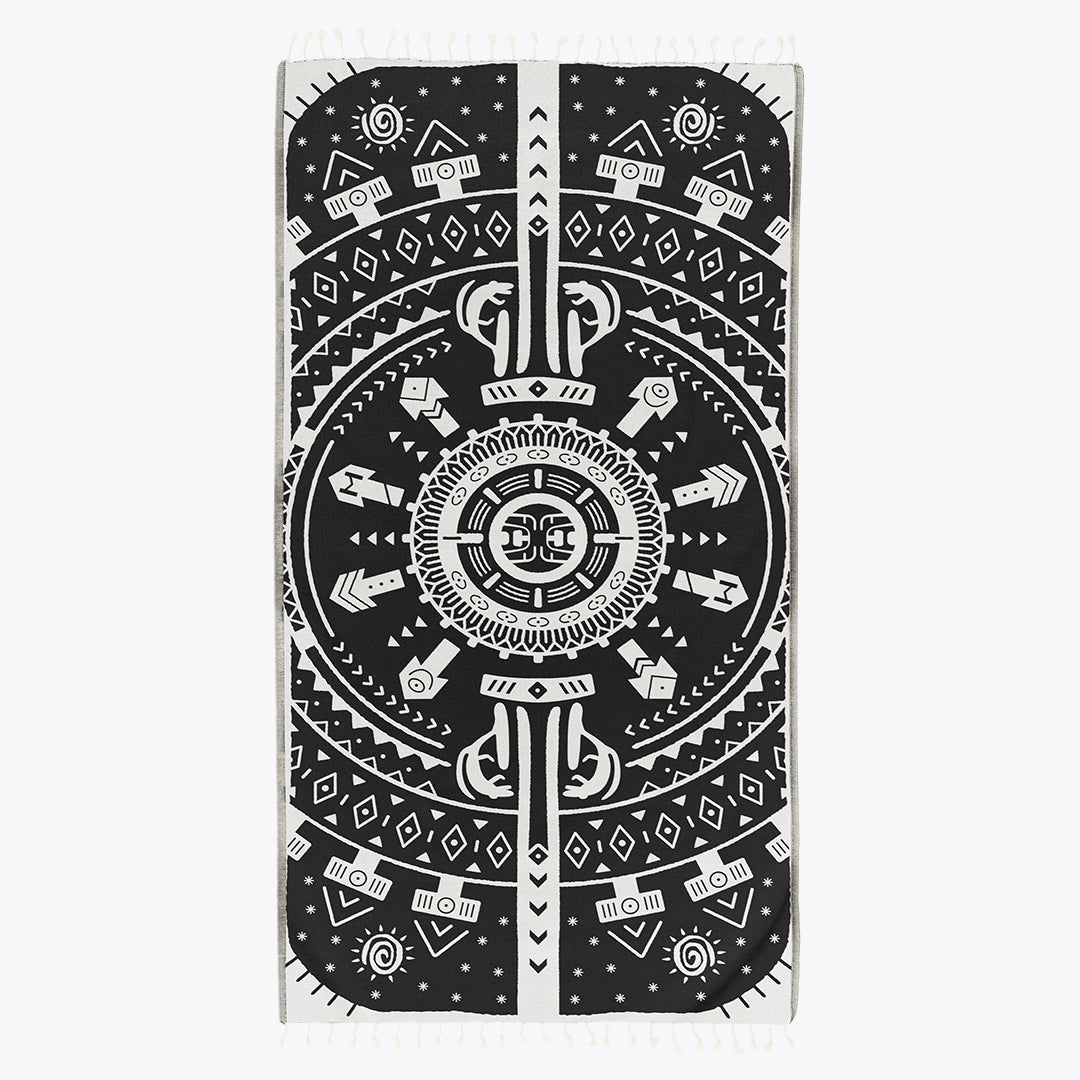 Göbekli Tepe - Organic Turkish Cotton Beach Towel | Feshka