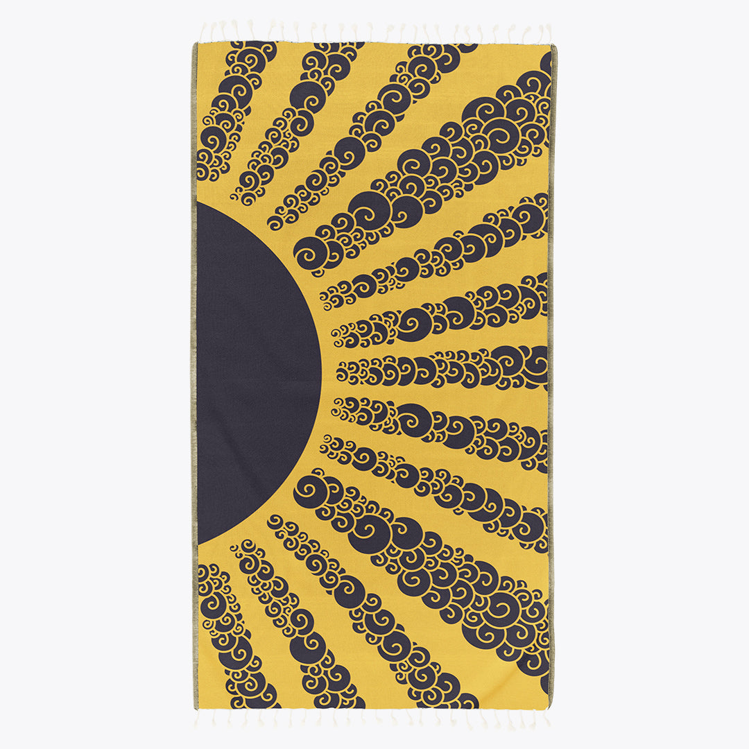 Golden Hour - Organic Turkish Cotton Beach Towel | Feshka