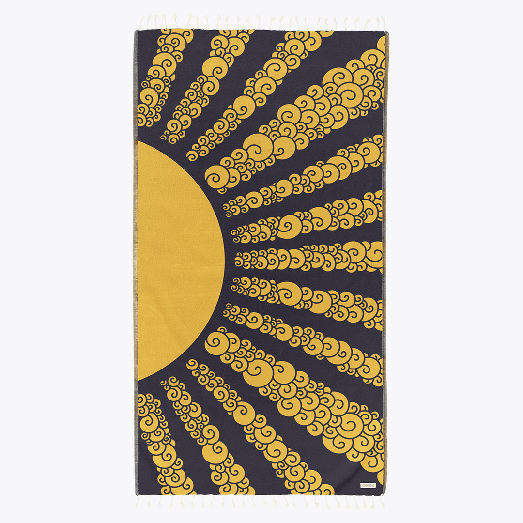 Golden Hour - Organic Turkish Cotton Beach Towel | Feshka