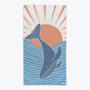 Happy Whale - Organic Turkish Cotton Beach Towel | Feshka