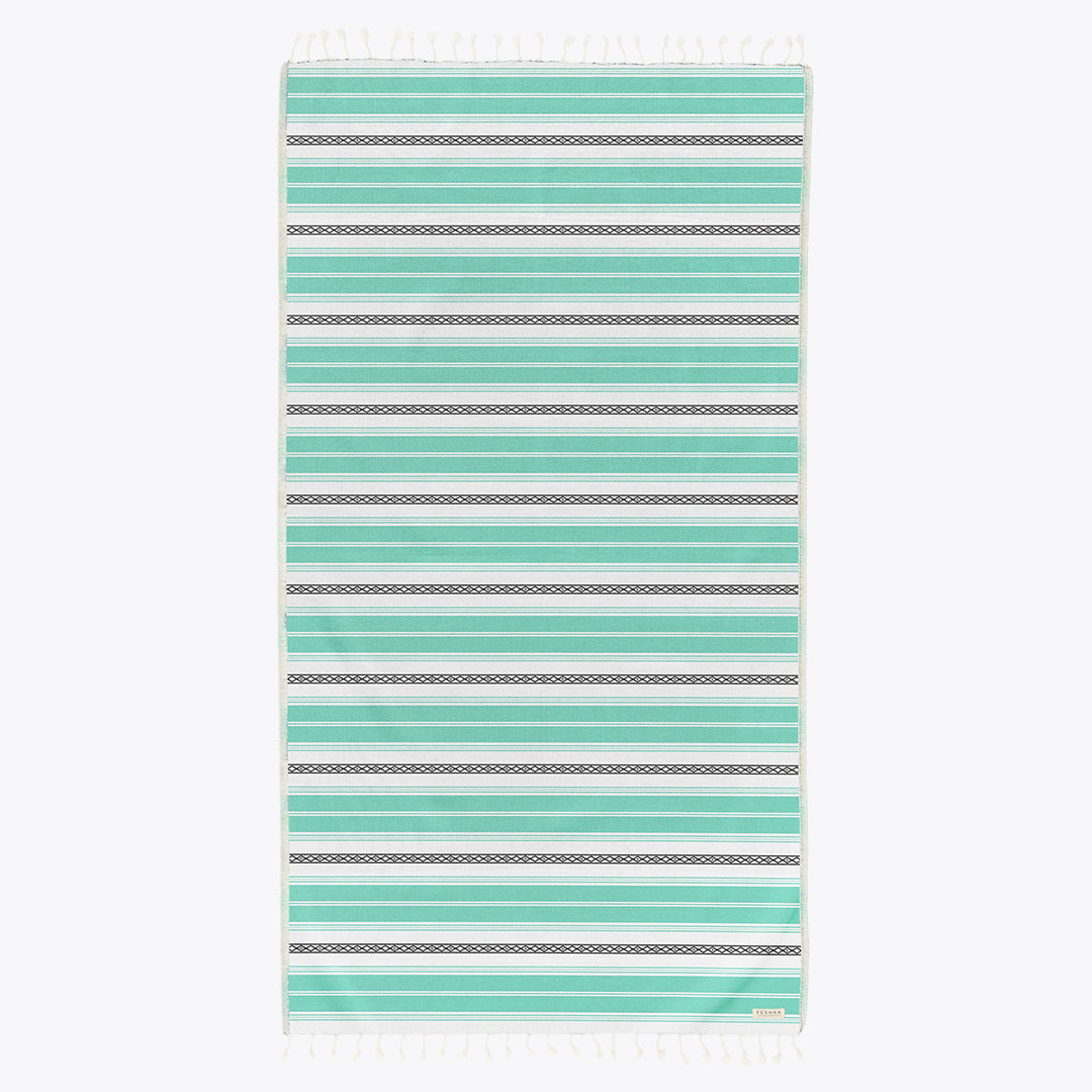 Mint - Organic Turkish Cotton Beach Towel | Feshka