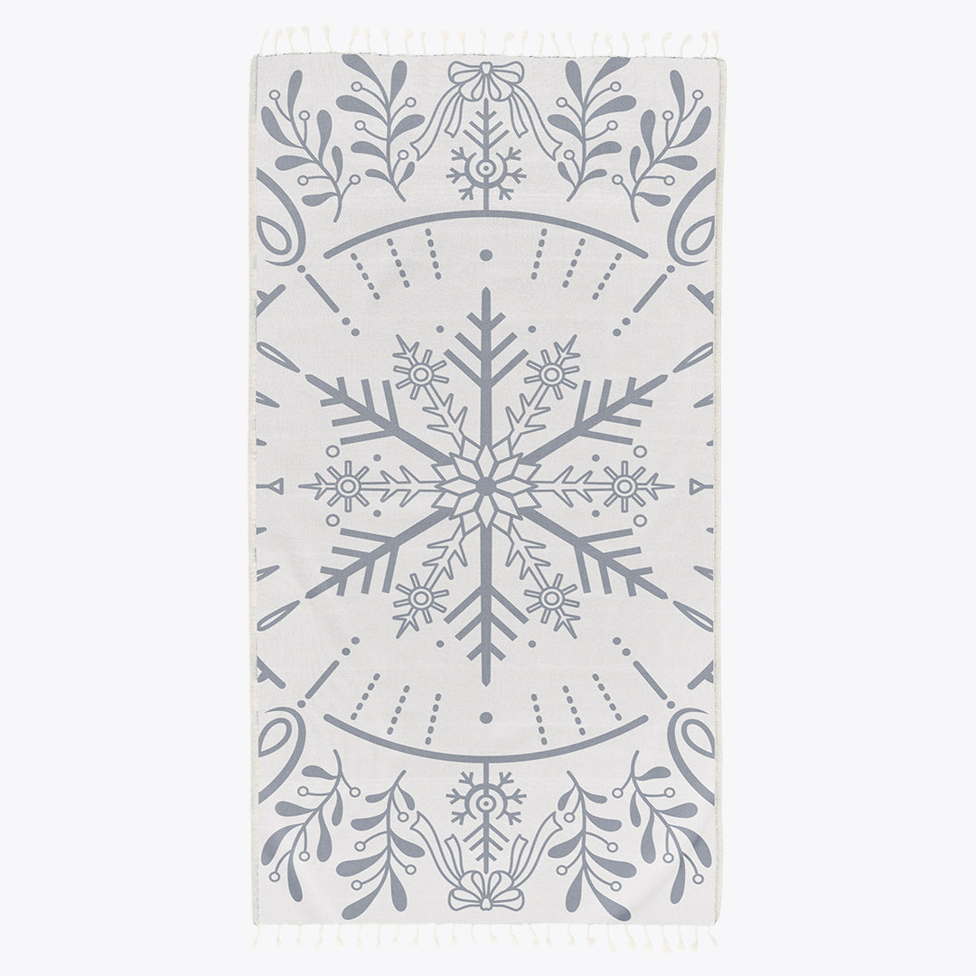 Snowflake - Organic Turkish Cotton Beach Towel | Feshka