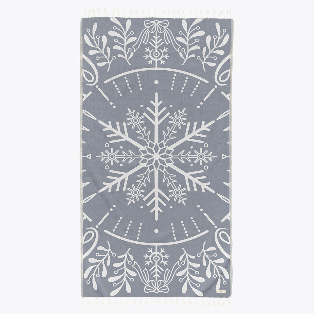 Snowflake - Organic Turkish Cotton Beach Towel | Feshka