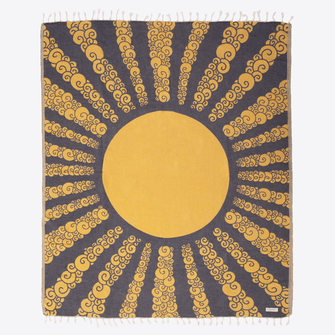 Golden Hour Bundle - Organic Turkish Cotton Beach Towel | Feshka