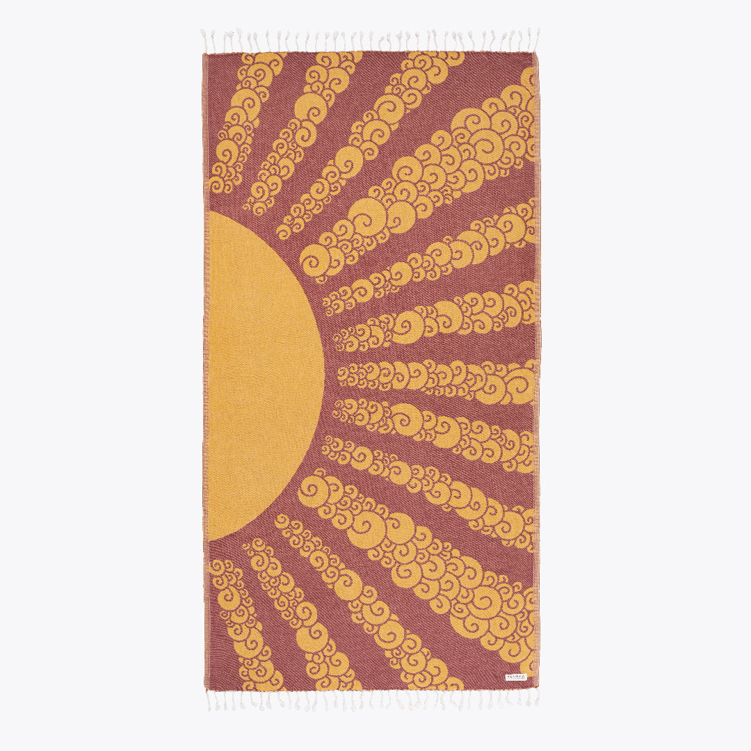 Golden Hour Bundle - Organic Turkish Cotton Beach Towel | Feshka