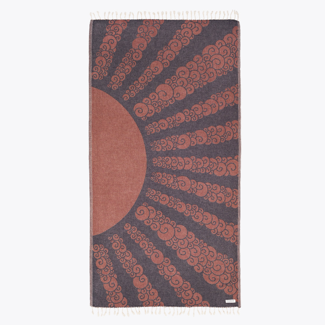 Golden Hour Bundle - Organic Turkish Cotton Beach Towel | Feshka