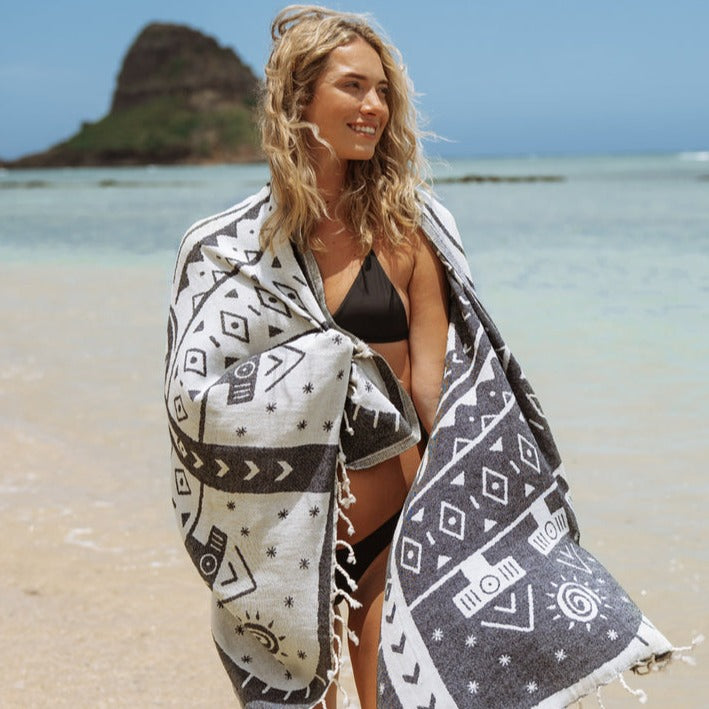 Adventure Bundle - Organic Turkish Cotton Beach Towel | Feshka