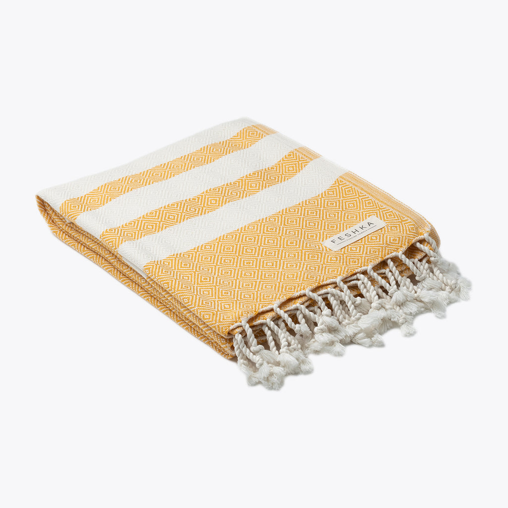 Honey Drop - Organic Turkish Cotton Beach Towel | Feshka