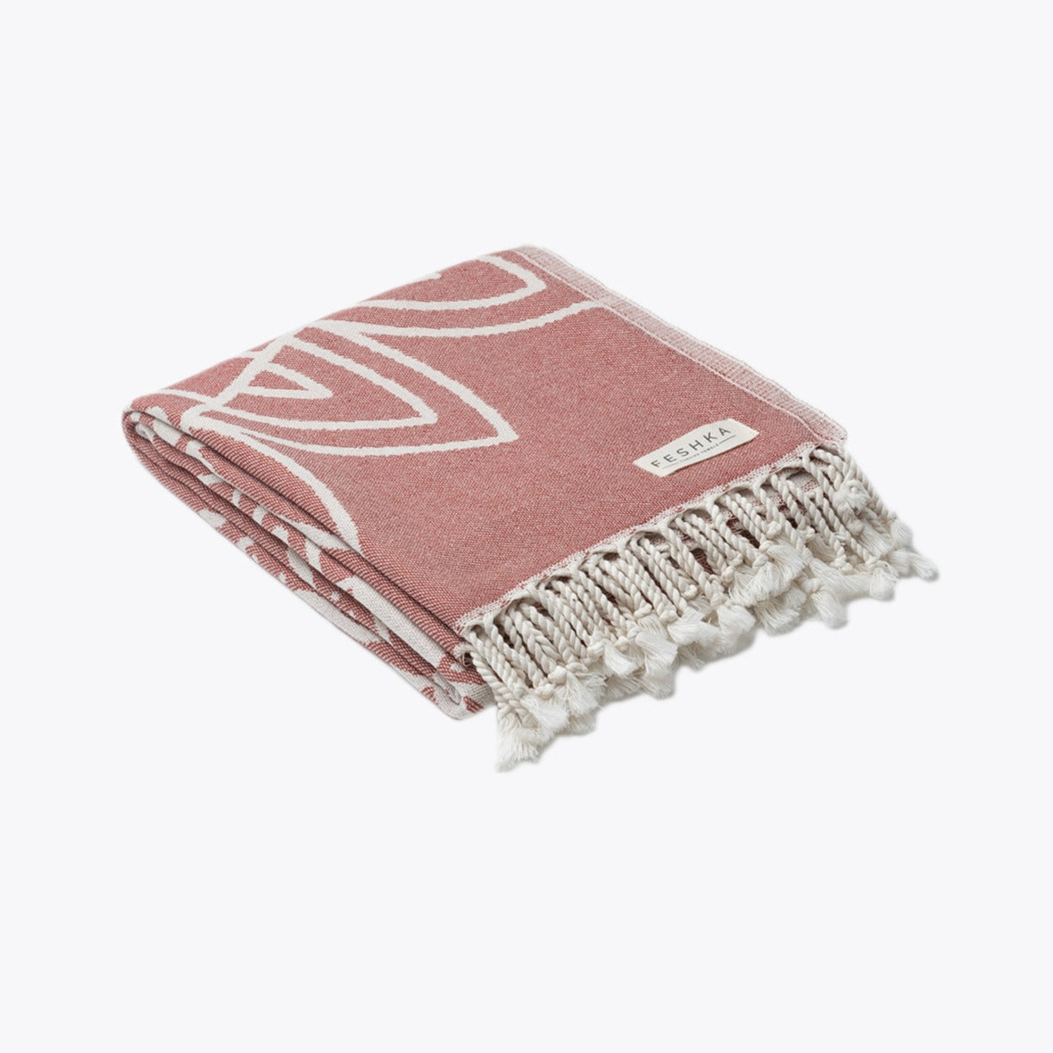 Sunflower Maroon - Organic Turkish Cotton Beach Towel | Feshka