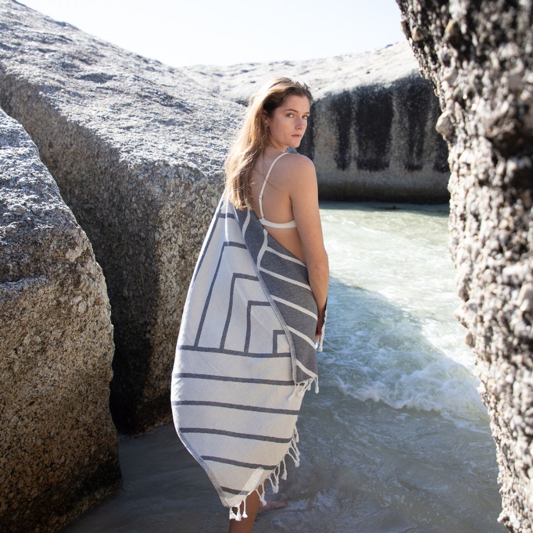 Explorer - Organic Turkish Cotton Beach Towel | Feshka