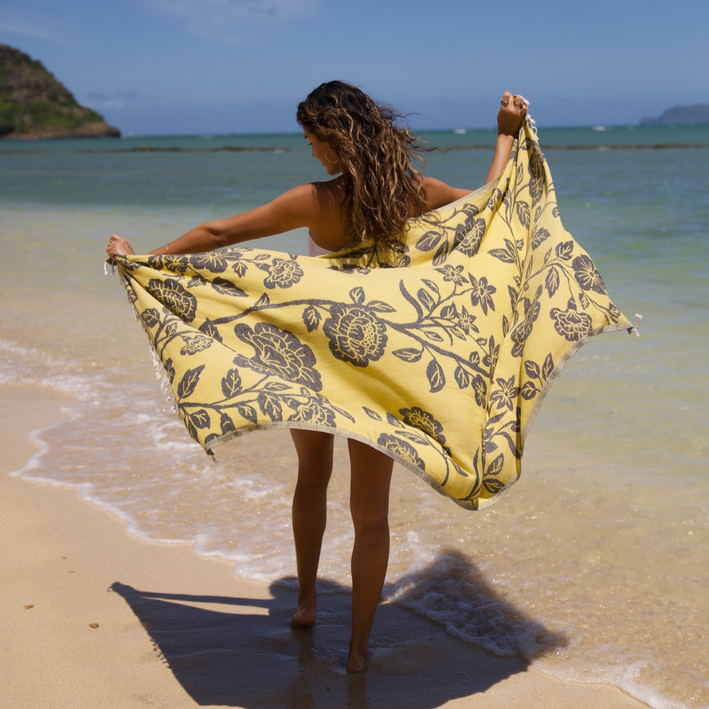 Golden Bundle - Organic Turkish Cotton Beach Towel | Feshka