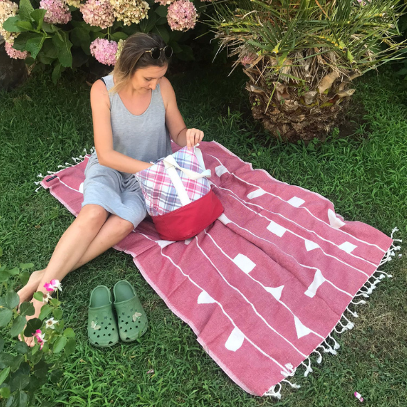 Vine - Organic Turkish Cotton Beach Towel | Feshka