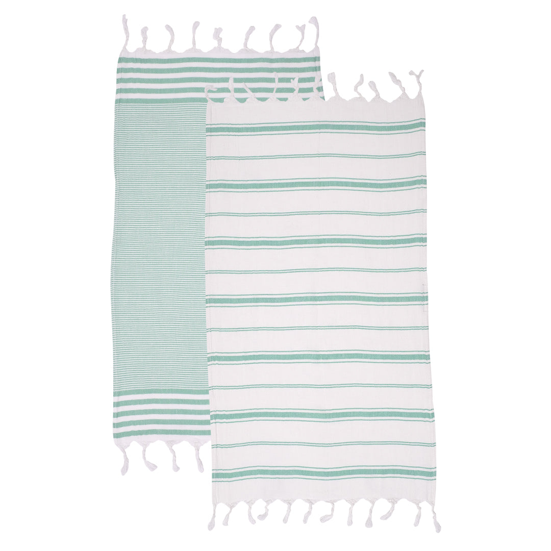 Kitchen Towel Set Mint - Organic Turkish Cotton Beach Towel | Feshka