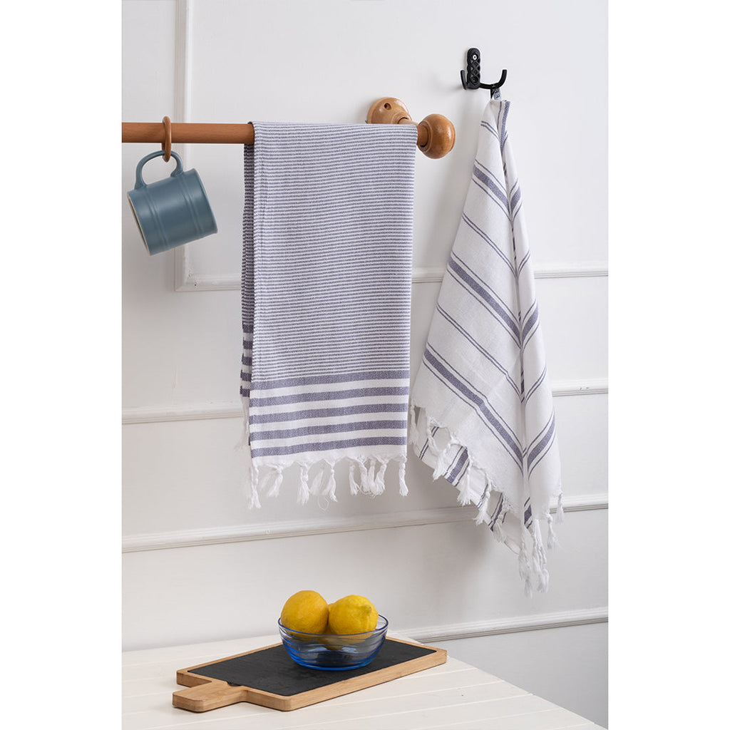 Kitchen Towel Set Purple - Organic Turkish Cotton Beach Towel | Feshka